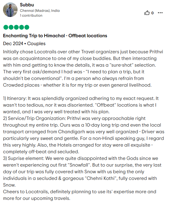 Traveler review