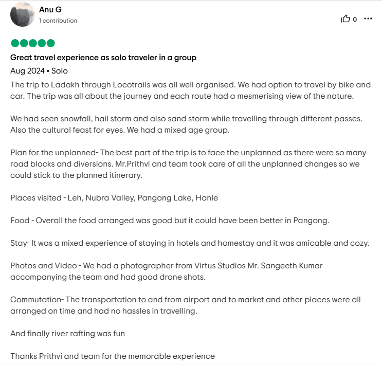 Traveler review